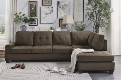 Maston Sectional Sofa in Chocolate by Home Elegance - HEL-9507CHC-SC