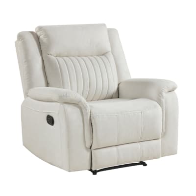 Dean Reclining Chair in Beige Microfiber Upholstery by Home Elegance - HEL-9646BE-1