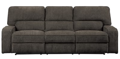 Borneo Double Reclining Sofa in Chocolate by Home Elegance - HEL-9849CH-3