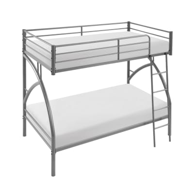 Bailey Twin/Twin Metal Bunk Bed in Gray Finish by Home Elegance - HEL-B2020GY-1
