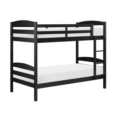 Youth-Lani Twin Bunk Bed in Wire Brushed Black Finish by Home Elegance - HEL-B2022BK-1