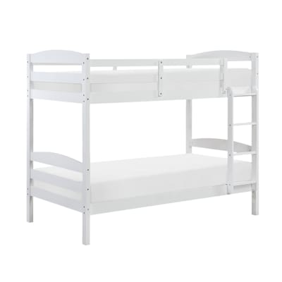 Youth-Lani Twin Bunk Bed in Wire Brushed White Finish by Home Elegance - HEL-B2022WH-1