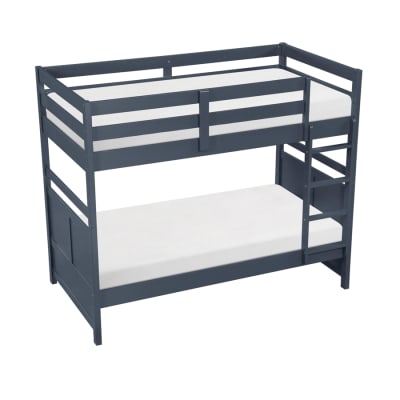Sloane 6 Piece Twin Bunk Bed Bedroom Set in Navy Blue Finish by Home Elegance - HEL-B2024BU