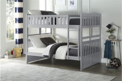 Orion Full/Full Bunk Bed in Gray Finish by Home Elegance - HEL-B2063FF-1