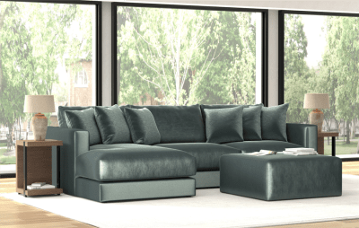 Remington 3 Piece Chaise Sectional in Pine Fabric by Jackson Furniture - 2245-3CR