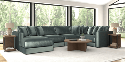 Remington 5 Piece Chaise Sectional in Pine Fabric by Jackson Furniture - 2245-5CR