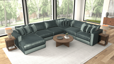 Remington 6 Piece Chaise Sectional in Pine Fabric by Jackson Furniture - 2245-6C