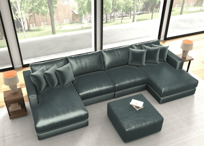 Remington 4 Piece Chaise Sectional in Pine Fabric by Jackson Furniture - 2245-C4