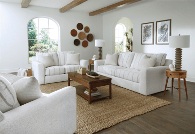 Lindsey 2 Piece Sofa Set in Snow Fabric by Jackson Furniture - 2288