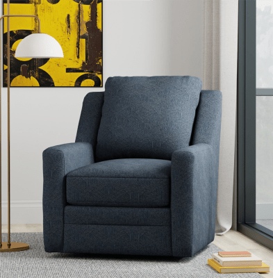 Foley Swivel Chair in Jeans Fabric by Jackson Furniture - 2915-21