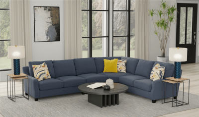Foley 4 Piece Sectional in Lead Metal Fabric by Jackson Furniture - 2915-4