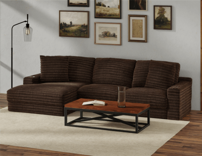 Comfrey 2 Piece Chaise Sectional in Chocolate Fabric by Jackson Furniture - 3045-LS-CH