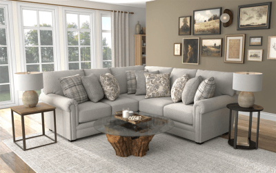 Livingston 3 Piece Sectional in Linen Fabric by Jackson Furniture - 3345-3