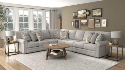 Livingston 5 Piece Sectional in Linen Fabric by Jackson Furniture - 3345-5