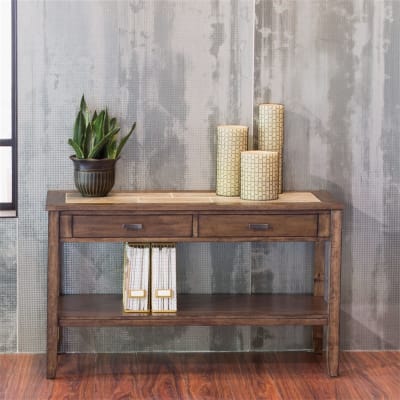 Mesa Valley 47 Inch Sofa Table TV Stand in Tobacco Finish by Liberty Furniture - 147-OT1030