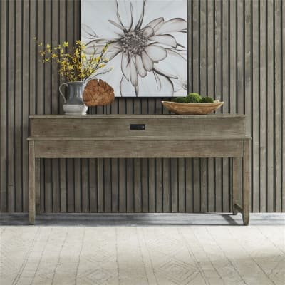 Parkland Falls Console Bar Table in Weathered Taupe Finish by Liberty Furniture - 172-OT7436