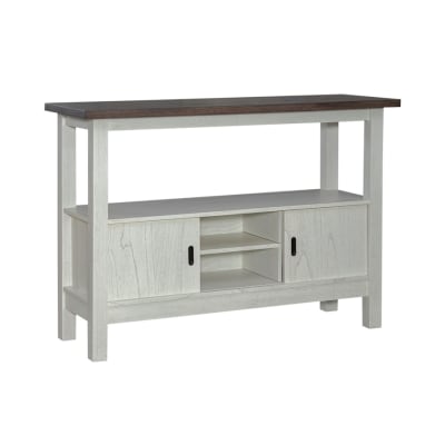 Brook Bay Sliding Door Storage Sideboard in Textured White w/Carbon Gray Tops Finish by Liberty Furniture - LIB-182-SB5236