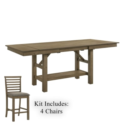 Brook Bay 5 Piece Gathering Dining Room Set in Sandstone Finish by Liberty Furniture - LIB-182WT-CD-5GTS