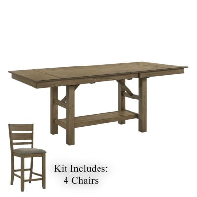 Brook Bay 5 Piece Gathering Dining Room Set in Sandstone Finish by Liberty Furniture - LIB-182WT-CD-O5GTS