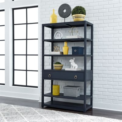 East End Accent Bookcase in Wirebrushed Denim Finish by Liberty Furniture - LIB-2030-AB3970