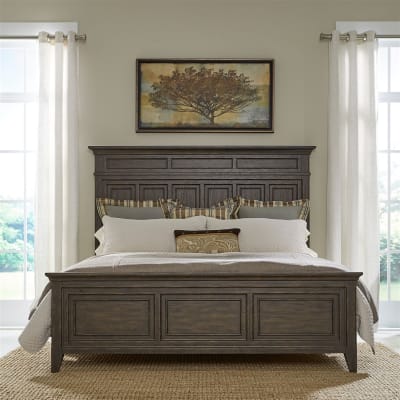 Paradise Valley Queen Panel Bed in Saddle Brown Finish by Liberty Furniture - LIB-297-BR-QPB