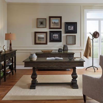 Paradise Valley 2 Piece Desk Set in Saddle Brown Finish by Liberty Furniture - LIB-297-HO-2DS