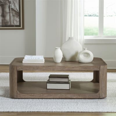 South Bend Rectangular Cocktail Table in Burnished Clay Finish by Liberty Furniture - 306-OT1010