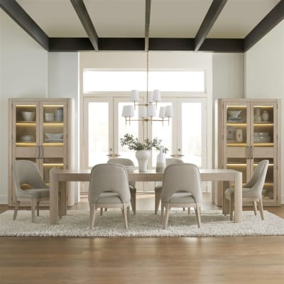 South Bend Rectangular Leg Table 7 Piece Dining Set in Cloud White Finish by Liberty Furniture - 306W-DR-7RLS