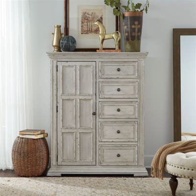 Big Valley Door Accent Cabinet in Whitestone Finish by Liberty Furniture - 361W-BR42