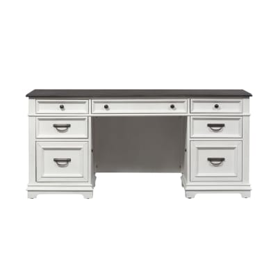 Allyson Park Credenza in Wirebrushed White Finish by Liberty Furniture - 417-HOJ-CS