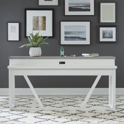 Palmetto Heights Console Bar Table in Two Tone Shell White and Driftwood Finish by Liberty Furniture - 499-OT7236