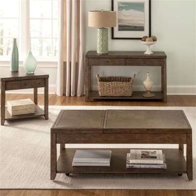 Mitchell Lift Top Cocktail Table in Nutmeg Finish by Liberty Furniture - 58-OT
