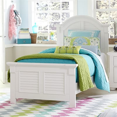 Summer House Twin Panel Bed in Oyster White Finish by Liberty Furniture - LIB-607-YBR-TPB