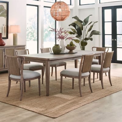 Sheridan Pointe 7 Piece Rectangular Dining Room Set in Vintage Natural Finish by Liberty Furniture - LIB-611-CD-A7RLS