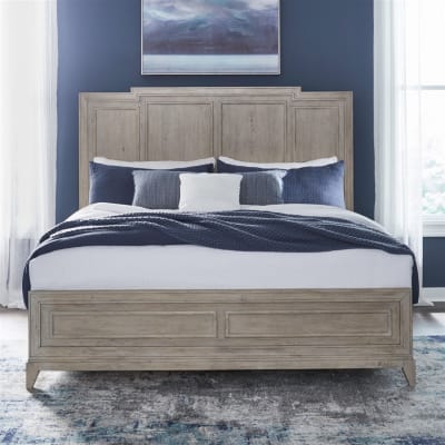 New Haven Queen Panel Bed in Sanctuary White Finish by Liberty Furniture - LIB-694-BR-QPB