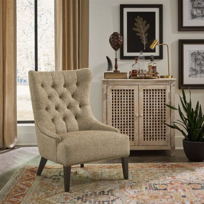 Garrison Upholstered Accent Chair in Cocoa Finish by Liberty Furniture - LIB-710-ACH15-BR