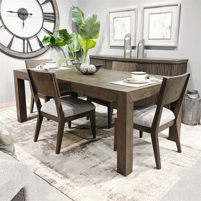 Cascade Falls 5 Piece Rectangular Table Dining Set in Satin Espresso Finish by Liberty Furniture - 732-DR-O5RLS