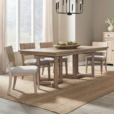 Proximity Place 5 Piece Double Pedestal Dining Room Set in Barley Buff Finish by Liberty Furniture - LIB-780-DR-52PS