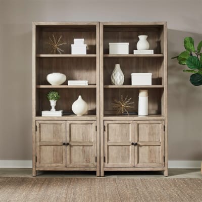 Proximity Place 2 Piece Bunching Bookcase in Barley Buff Finish by Liberty Furniture - LIB-780-HO-2BB