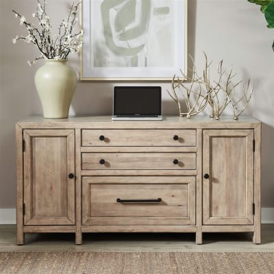Proximity Place Credenza in Barley Buff Finish by Liberty Furniture - LIB-780-HO121