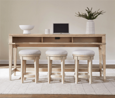 Brentwood 4 Piece Console Bar Table Set in Sandstone Finish by Liberty Furniture - 789-OT-4PCS