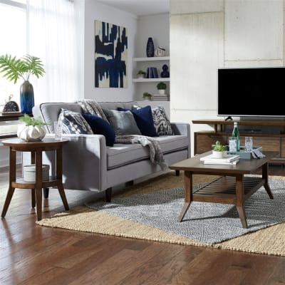 Ventura Boulevard 3 Piece Rectangular Cocktail Table Set in Bronze Spice Finish by Liberty Furniture - LIB-796-OT-O3PCS