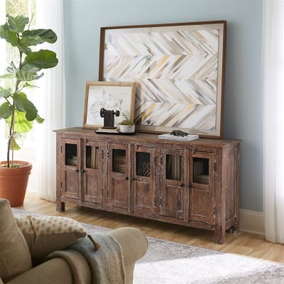 Ruston 70 Inch Accent Entertainment Console in Antique Clay Finish by Liberty Furniture - 831-TV70