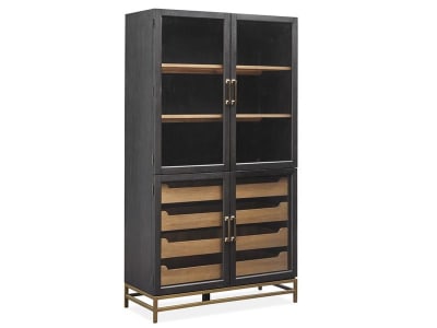 Lindon Two Tone Dining Cabinet in Belgian Wheat/Coffee Bean Finish by Magnussen - MAG-D5570-01B