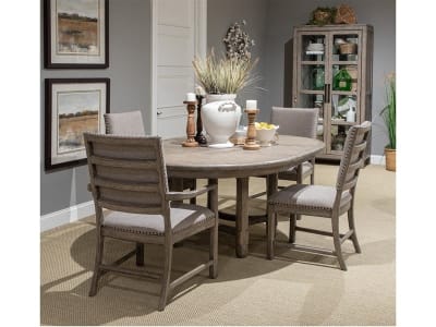 Claremont 5 Piece Round Dining Room Set in Smokey Taupe Finish by Magnussen - MAG-D5942-24-63