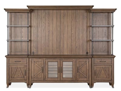 Roxbury Manor Entertainment Center in Homestead Brown Finish by Magnussen - MAG-E5011-08C