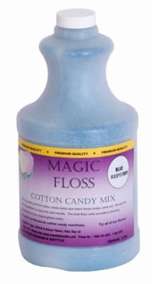 Blue Raspberry Cotton Candy Floss 6 x 4lb Bottles by Paragon 7881