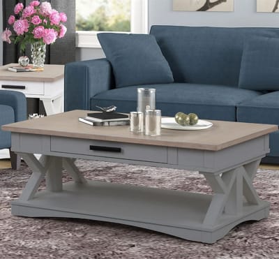 Americana Cocktail Table in Dove Finish by Parker House - AME#01-DOV