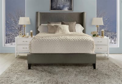 Angel Himalaya Charcoal Upholstered Bed by Parker House - BANG-8000-2-HMC