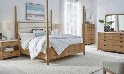 Escape Poster Bed 6 Piece Bedroom Set in Glazed Natural Oak Finish by Parker House - BESC#1150-3-SET